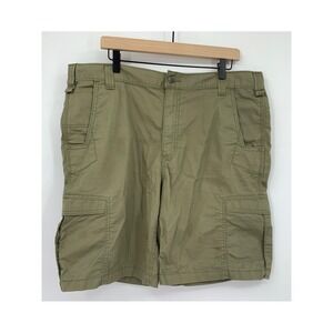 Carhartt Cargo Shorts Men 40 Green Solid Cotton Blend Relaxed Fit 101563